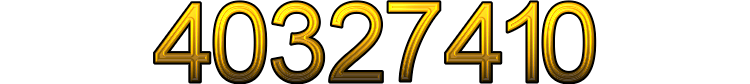 Number 40327410 Number 40327410