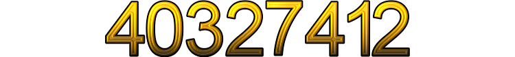 Number 40327412 Number 40327412