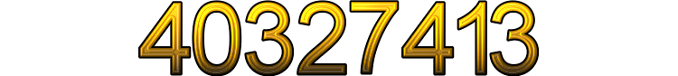 Number 40327413 Number 40327413