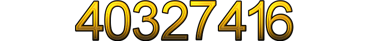 Number 40327416 Number 40327416