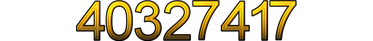 Number 40327417