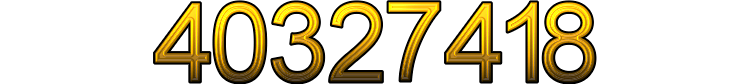 Number 40327418 Number 40327418