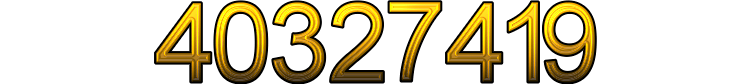 Number 40327419 Number 40327419