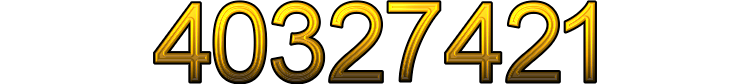 Number 40327421 Number 40327421