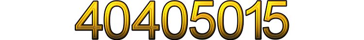 Number 40405015