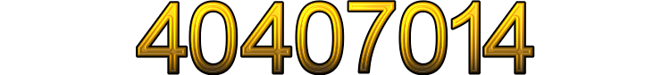 Number 40407014