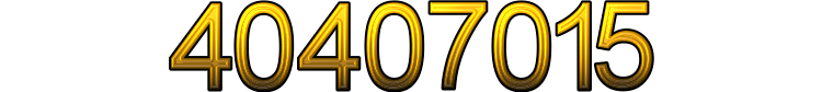 Number 40407015