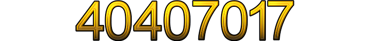 Number 40407017