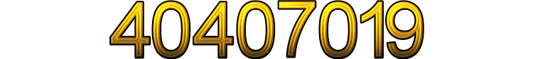 Number 40407019