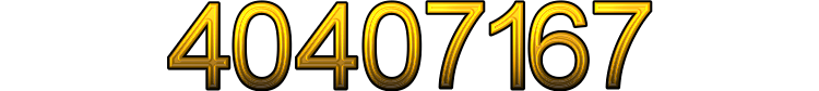 Number 40407167 Number 40407167