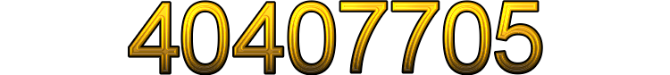 Number 40407705