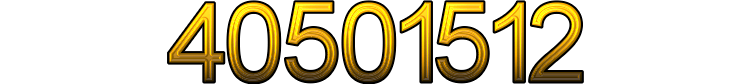 Number 40501512 Number 40501512