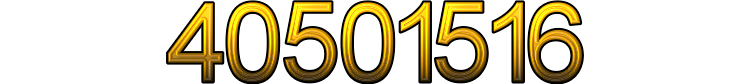 Number 40501516 Number 40501516