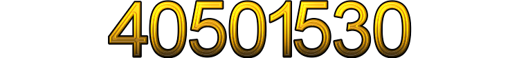 Number 40501530 Number 40501530