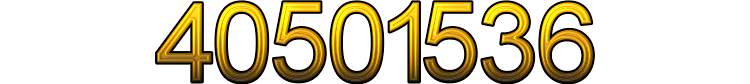 Number 40501536 Number 40501536