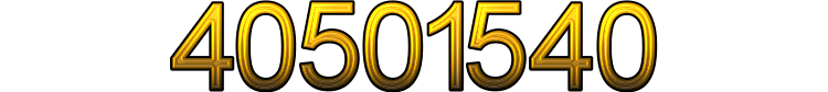 Number 40501540