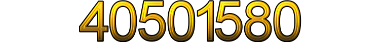 Number 40501580