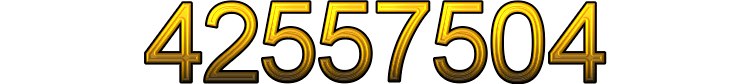 Number 42557504 Number 42557504