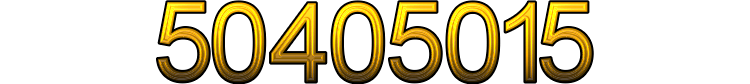 Number 50405015