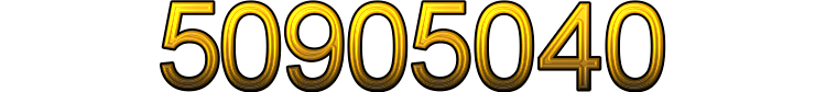 Number 50905040