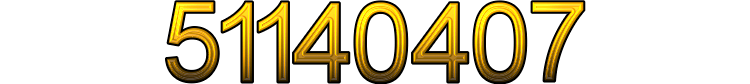 Number 51140407