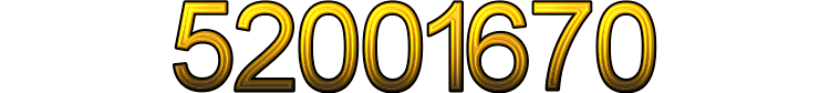 Number 52001670