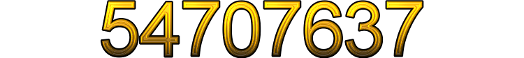 Number 54707637