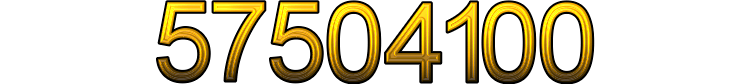 Number 57504100 Number 57504100