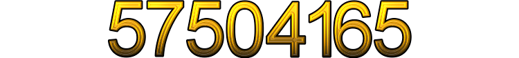 Number 57504165