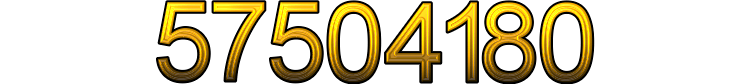 Number 57504180 Number 57504180