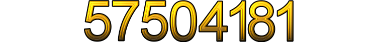 Number 57504181 Number 57504181