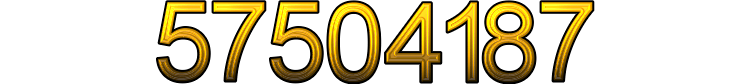 Number 57504187 Number 57504187