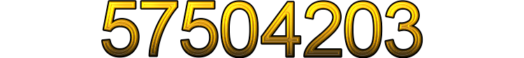 Number 57504203