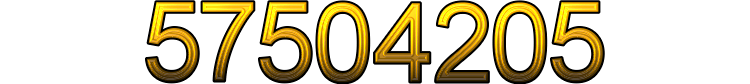 Number 57504205
