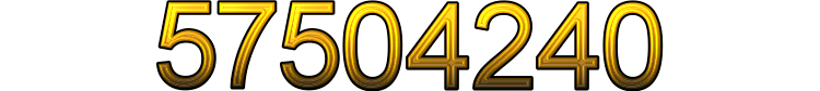 Number 57504240 Number 57504240