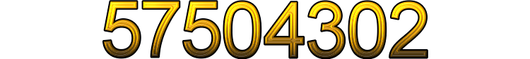 Number 57504302 Number 57504302