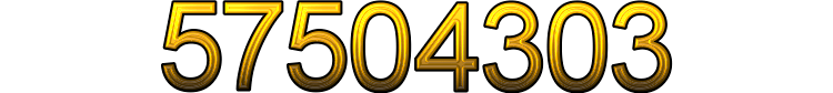Number 57504303 Number 57504303