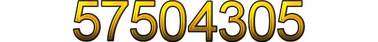 Number 57504305 Number 57504305