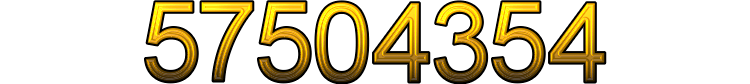 Number 57504354 Number 57504354