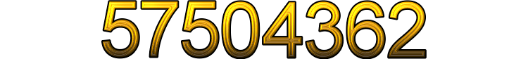 Number 57504362 Number 57504362