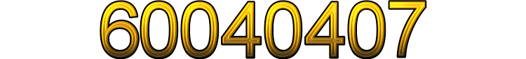 Number 60040407