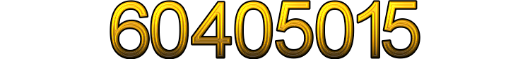 Number 60405015 Number 60405015