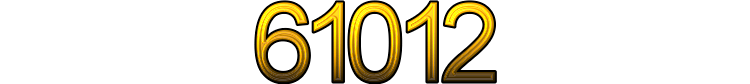 Number 61012