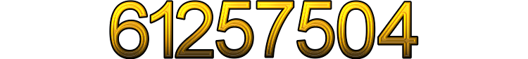 Number 61257504 Number 61257504