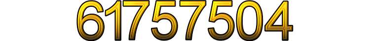 Number 61757504 Number 61757504