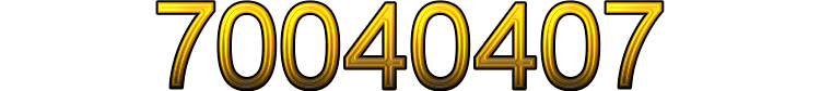 Number 70040407