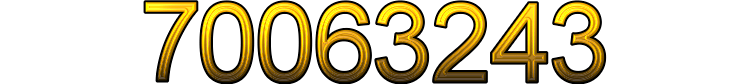 Number 70063243 Number 70063243
