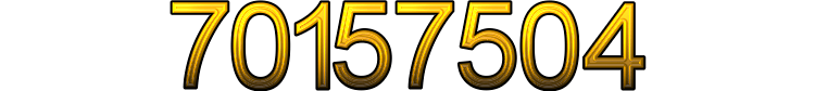 Number 70157504