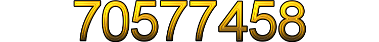 Number 70577458 Number 70577458