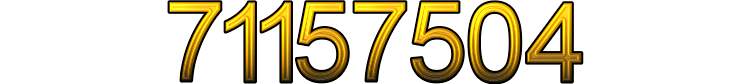 Number 71157504